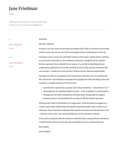 Professional cover letter template Barcelona